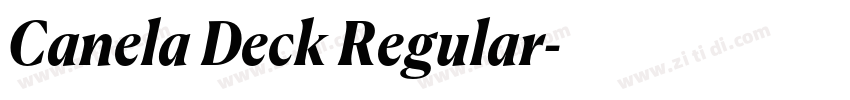 Canela Deck Regular字体转换